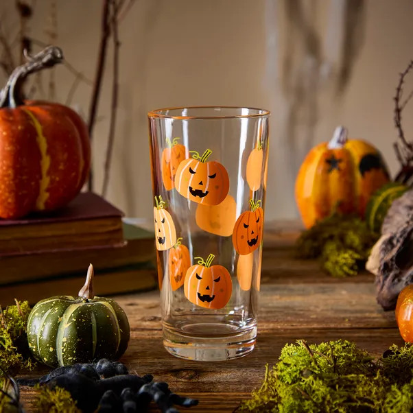 Party Pumpkin Highball Glass | Dunelm (migrated)