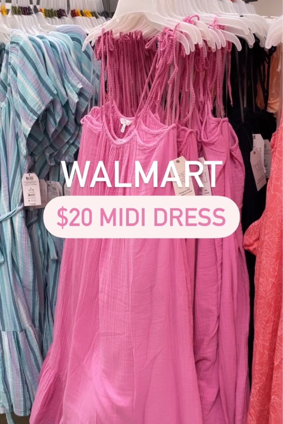 Instagram reel, Walmart dress, midi dress, time and tru, swimsuit coverup, tie strap, fitting room try on

Size down! Im wearing a small!

#LTKSeasonal #LTKunder50 #LTKFind