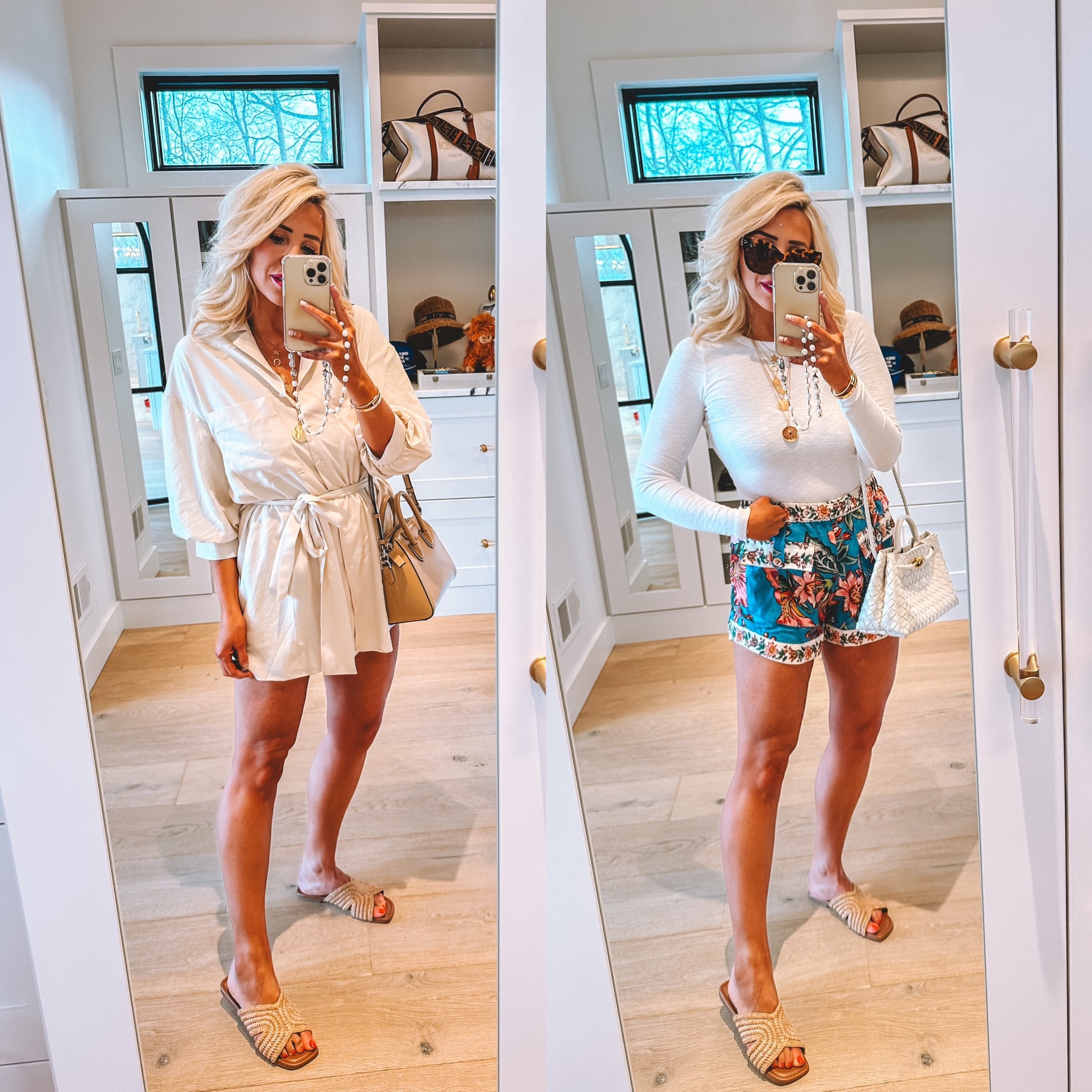 Two Spring Break ready looks from @nordstrom that I’m loving #ad ❤️ Wearing a small in shorts and in short dress. #nordstrompartner #nordstrom 