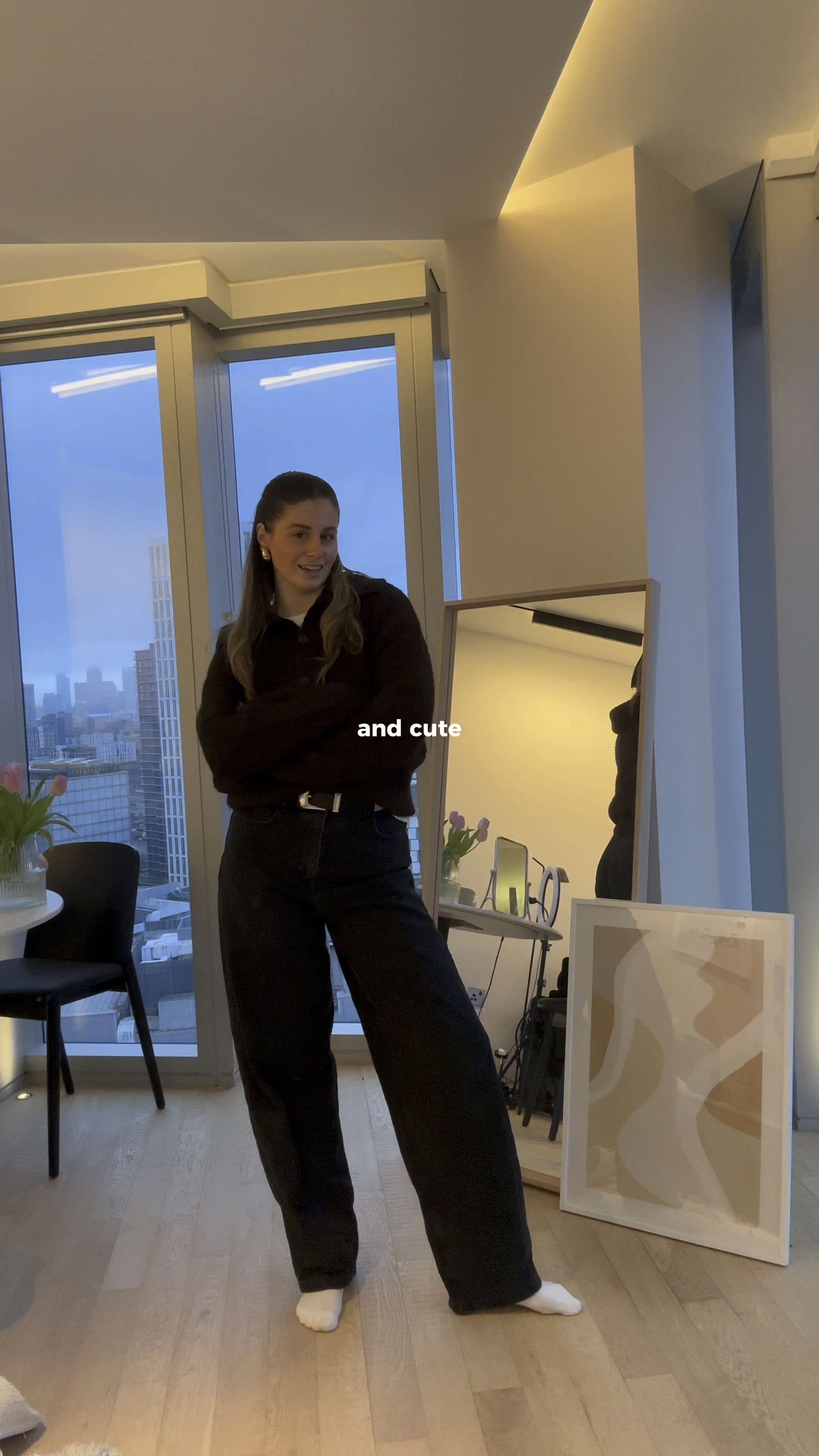 White tshirt, black baggy wide leg jeans, brown cardigan, western silver belt, adidas sambas white 

#LTKworkwear #LTKstyletip #LTKMostLoved