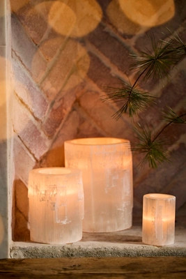 Selenite Cylinder Candle Holder | Anthropologie (US)