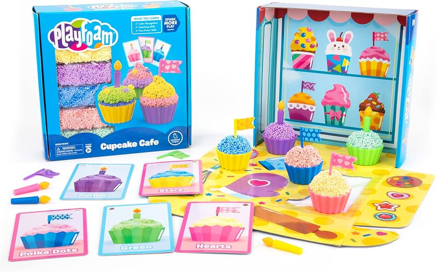 Educational Insights Playfoam Cupcake Cafe Set, With 5 Colors Of Playfoam, Non-Toxic, Sensory Toy... | Amazon (US)