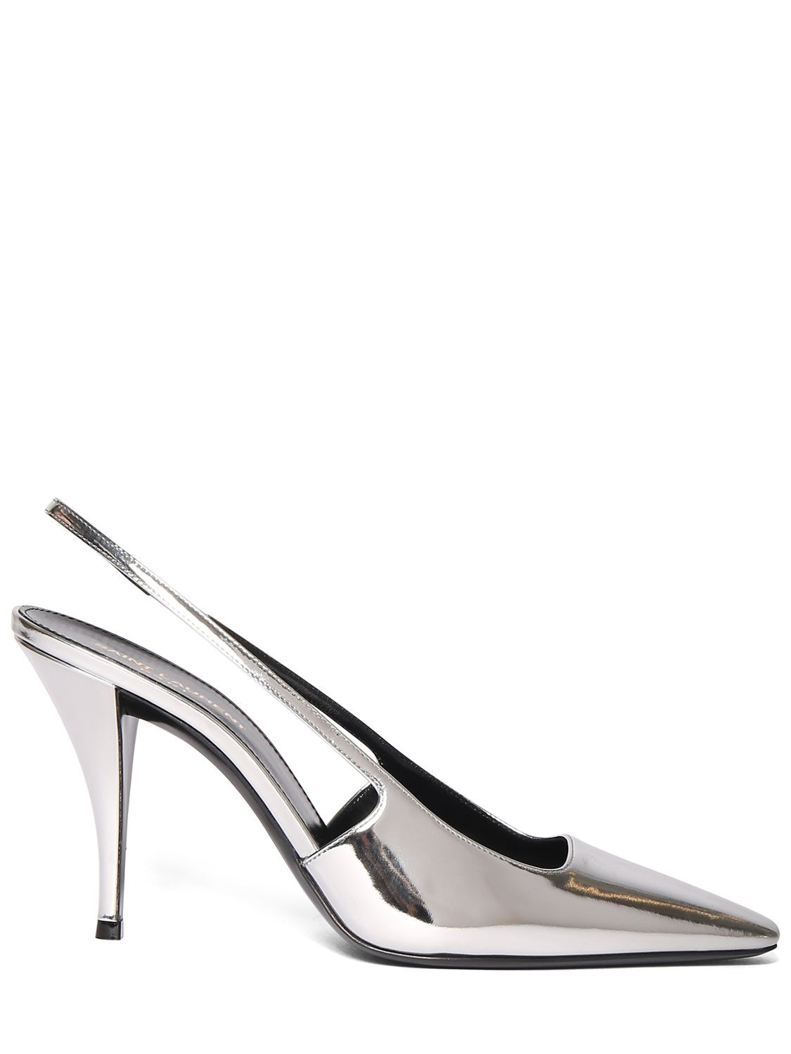 90mm Blade Metallic Leather Pumps | Luisaviaroma