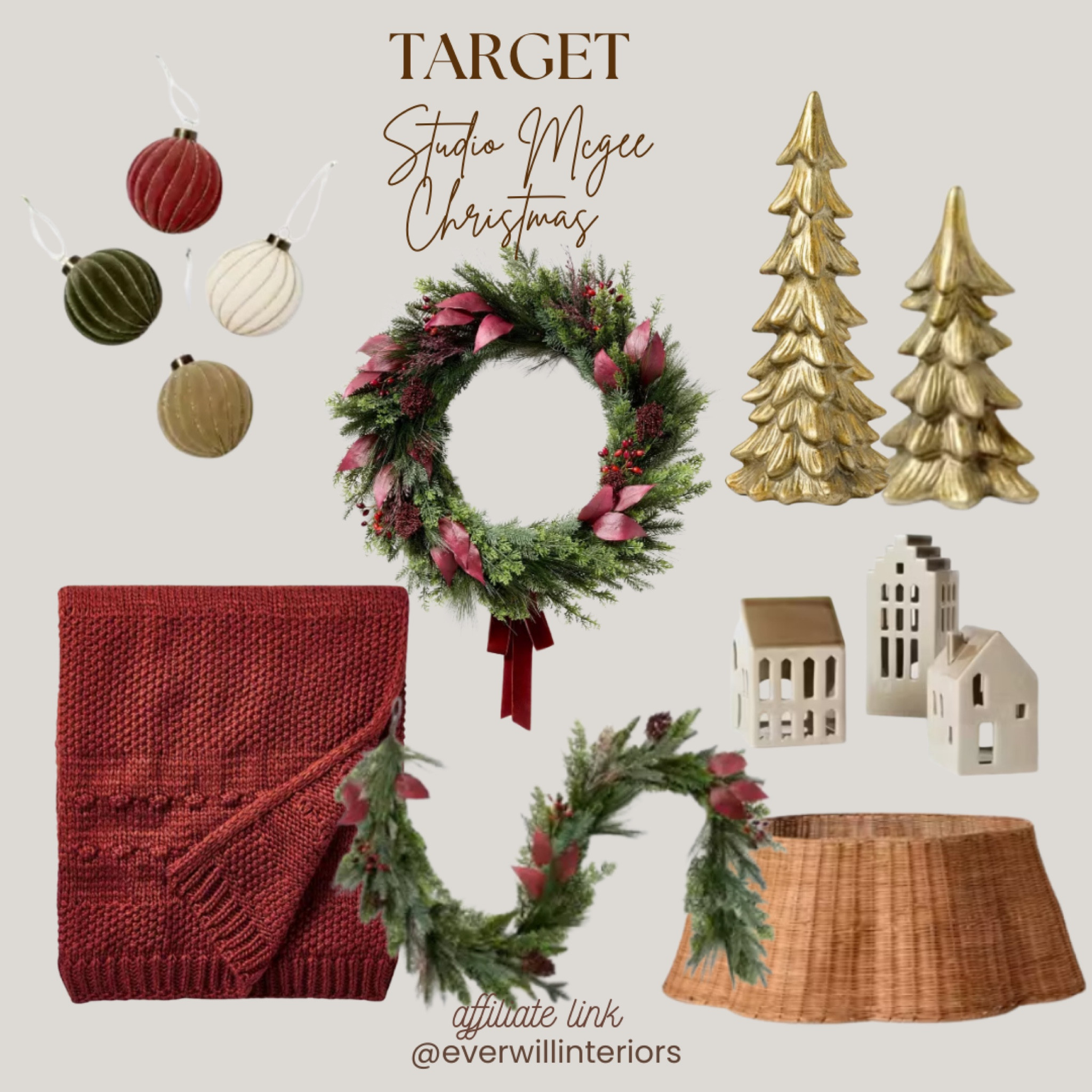You can’t go wrong with these beautiful studio McGee Christmas finds! These have a high sellout risk.

#christmasdecor #christmaswreath #studiomcgee #studiomcgeechristmasdecor #sheamcgee #mcgeeandco #garland #target #treeskirt #christmasornaments #velvetornaments #christmasdecorinstock #christmasblanket