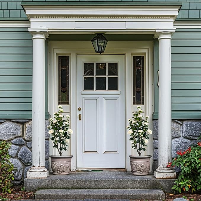 3.4ft Artificial Camellia Tree | White Flowers & Green Leaves | Indoor Outdoor Decor, No Maintena... | Amazon (US)