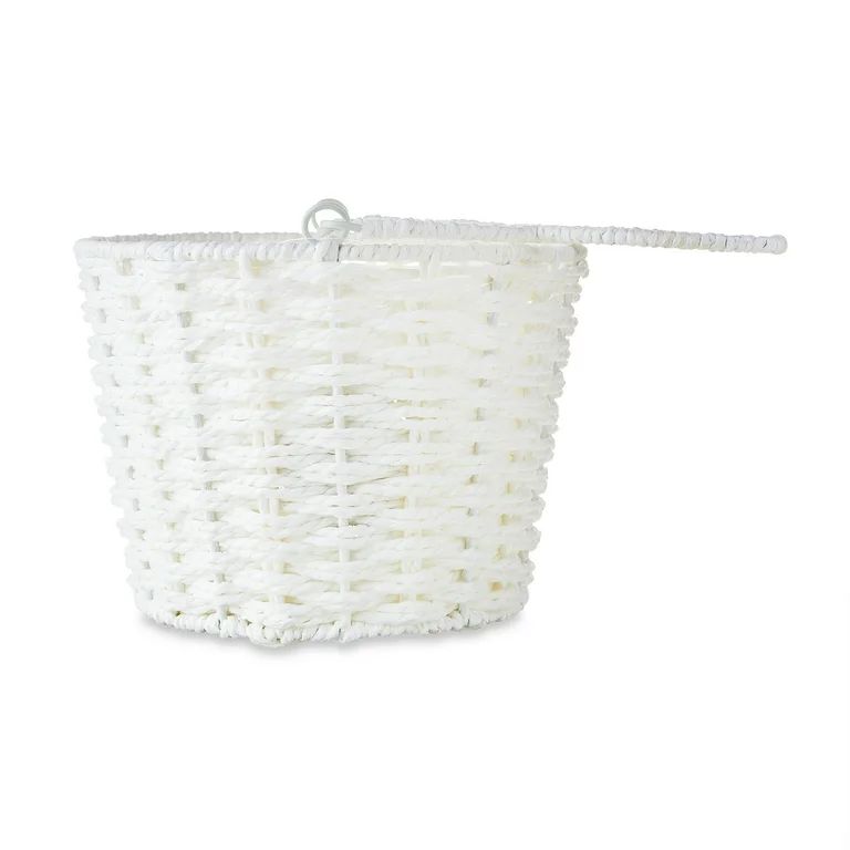 Medium Round White Paper Rope Easter Basket with Bunny Ears by Way To Celebrate | Walmart (US)