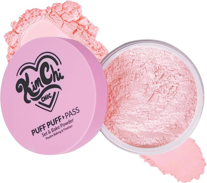 KimChiChic Beauty Puff Puff Pass Set and Bake Setting Powder for Makeup, Extra Fluffy Loose Face ... | Amazon (US)