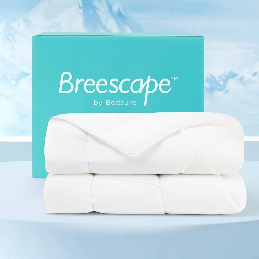 Bedsure Breescape Cooling Comforter Queen Size, Double-Sided Cool Tech Comforter, Soft Cooling Co... | Amazon (US)