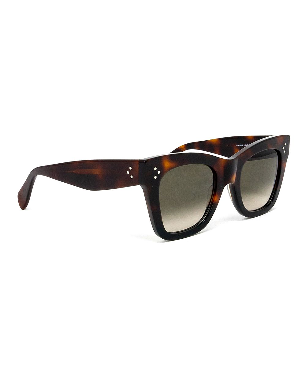 Celine Women's Sunglasses HAVANA/BLACK - Havana & Black Cat-Eye Sunglasses | Zulily