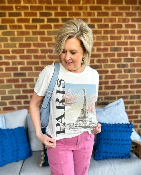 Casual Weekend Outfit | Cargo Pants | Graphic Tee | Blue Shoulder Bag | Teacher Outfit | All from Walmart! Affordable fashion 

#LTKstyletip #LTKFind #LTKtravel