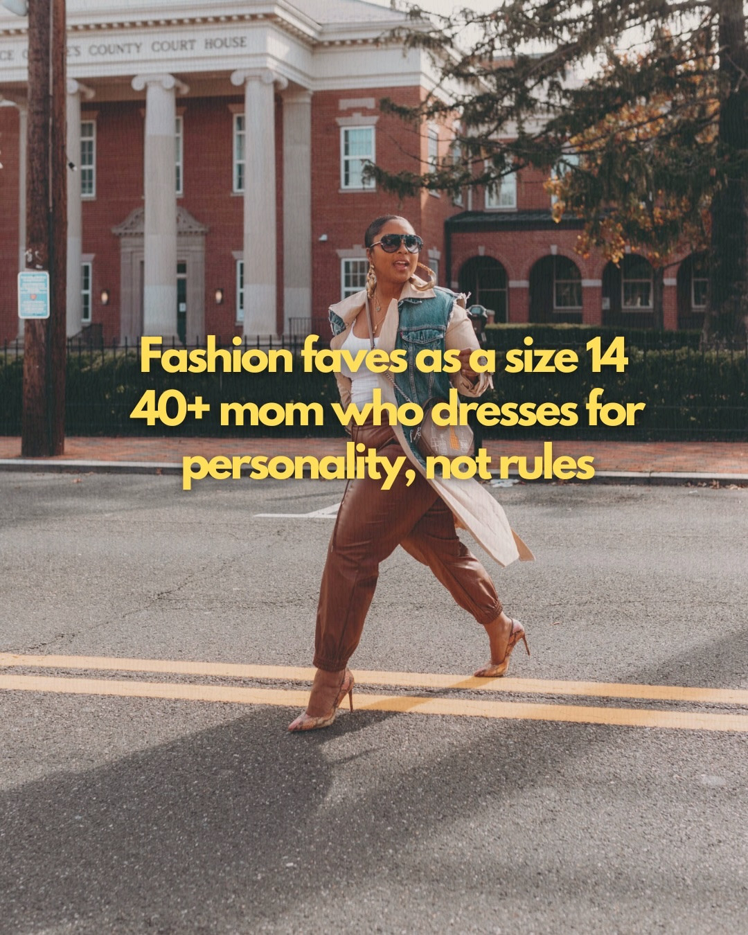 How I add personality to my outfits as a size 14, 40+ mom who believes that you don’t have to follow any fashion rules

Thick thighs. Round belly. Auntie arms. Still wearing bold prints. 

Did a video on how my hubby and I made this photo happen. You remember? 

A button down dress is one of my favorite items because you can do so much with it. 

Simple outfits need personality with the shoes. 

These @kurtgeiger sneakers are ALWAYS a conversation piece. 

Also @uniqlousa cotton culottes are EVERYTHING 

I am a sucker for a lace-up heel. 

Back to accessories. Headwear. Oh wee, my hat collection used to be so vast that it took up an entire wall in our living room. 

These glasses and hat made me feel like I belonged on Different World. 

Headwear isn’t just hats. Shout out to headwraps and scarves. 

One of my favorite outfits and felt the most like my personality. I somehow managed to rock my daytime sequins, head wrap, interesting top, statement earrings, and interesting shoes. 

CREAM
Confidence
Rules
Everything 
Around
Me

@reformation came to DC and I was so excited to pair this together. 

Neck to ankle @loupnyc 
Brown and blue is a fun color combo 

Yall loved this. My mom hated it. Me—- I’ll rock it again. 
@bykahlana top

Doing THEE most and will never change. 

See, THEE most. Also I miss all the DC events! 

Color is an accessory. You cannot be in a bad mood in vibrant hues! 

See! 

Also a little message. Sometimes I express my personality and feelings blatantly with graphic tees. This one by @vanavain and she has new color ways.