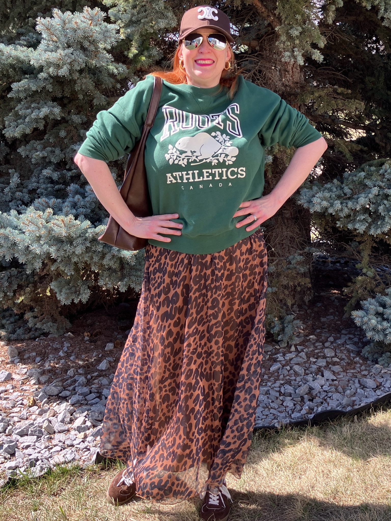 Animal prints are where it’s at for me. It’s been a hot minute since I styled this leopard print skirt so here it is with my fav sweatshirt from @roots Because of the print I decided to keep my shoes and bag in the same brown colour way. Unfortunately I cannot find a dupe for my hat so you can grab one. Don’t worry my hat is a dupe because the real Celine one is outta my price range. Hope you’re having a great weekend! Canadians click on the first links to shop, and Americans click on the second links to shop. If there’s only one link then you can shop it in your own country. And remember, trendy doesn’t have to be expensive! Bye!

#LTKmomlife #LTKootd #LTKOver40