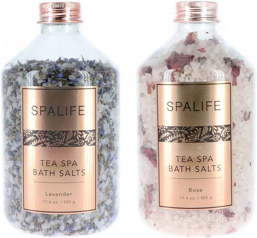 SpaLife Soothing Petal-Infused Effervescent Mineral Bath Salts - 2 Pack 17.6 oz. ea (Lavender & R... | Amazon (US)