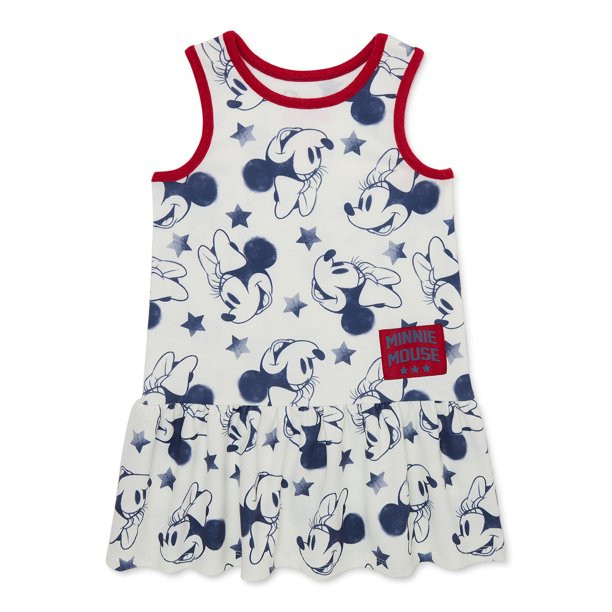 Minnie Mouse Toddler Girl Americana Sleeveless Dress, Sizes 12M-5T - Walmart.com | Walmart (US)