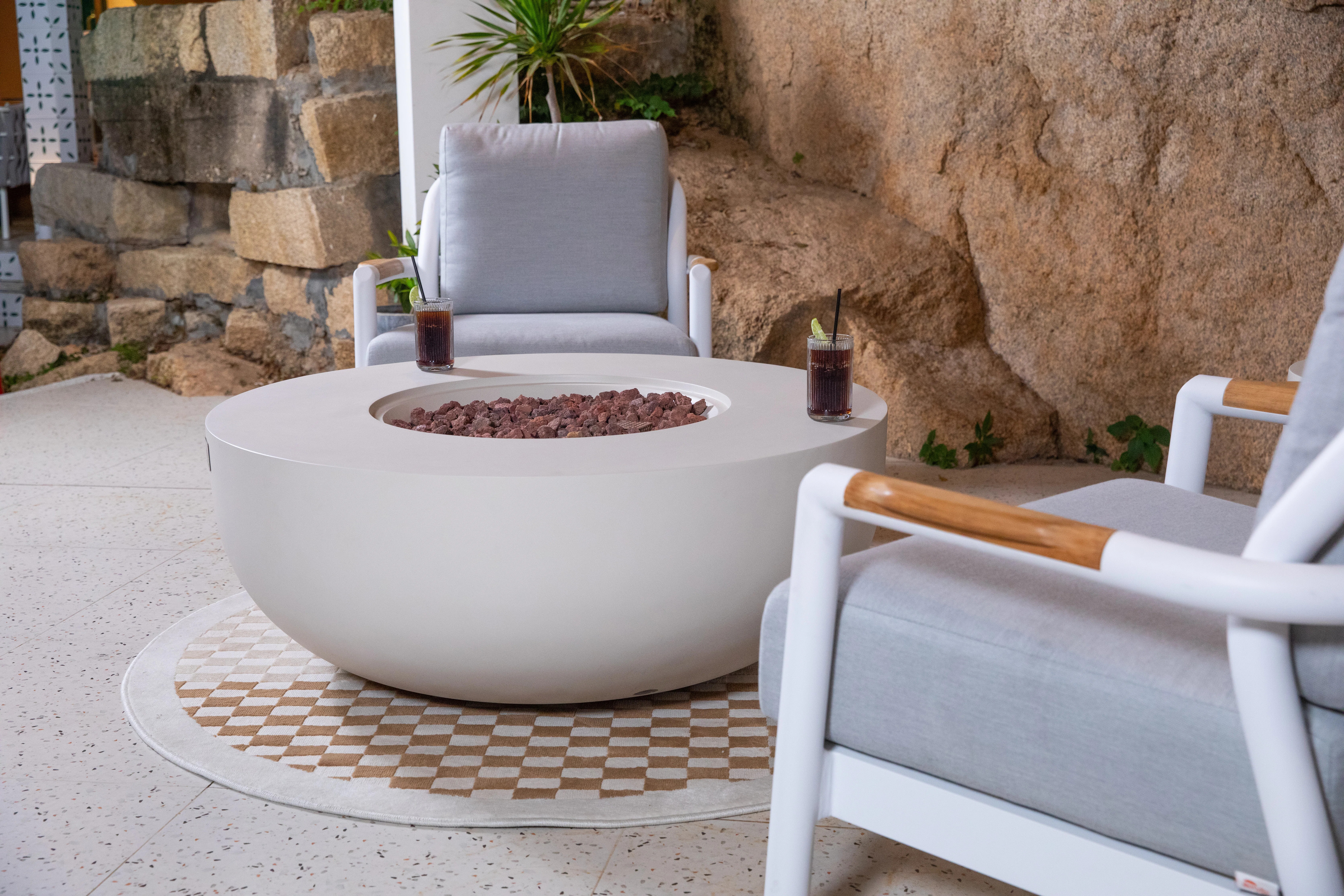 Eclipse 44" W x 17" H Concrete Outdoor Fire Pit Table | Wayfair North America