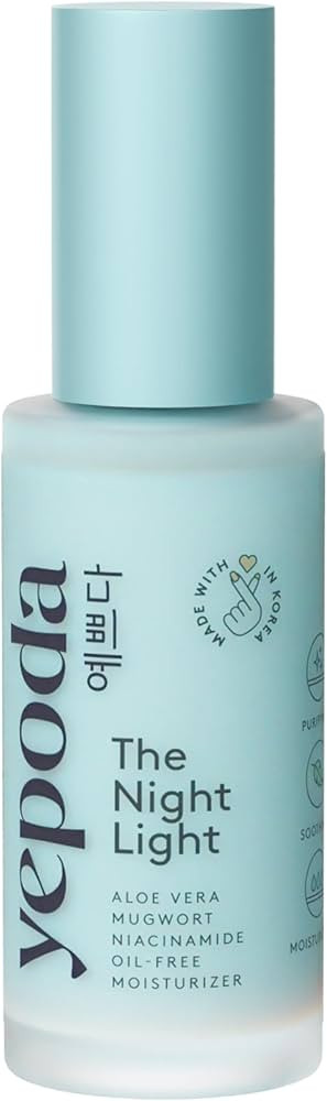 Yepoda The Night Light, Oil-Free Soothing & Clarifying Night Moisturizer with Aloe Vera, Mugwort ... | Amazon (US)
