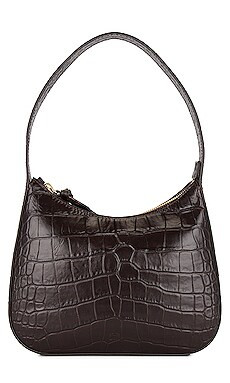 FRAME Small Shoulder Bag in Chocolate Croc from Revolve.com | Revolve Clothing (Global)