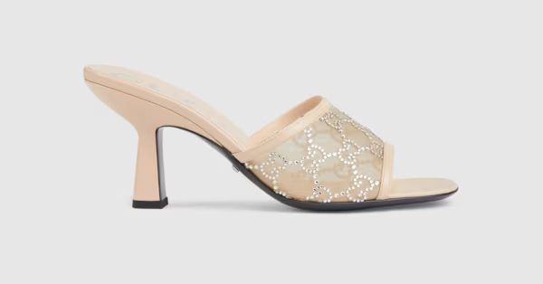 Gucci Women's GG mid-heel slide sandal | Gucci (US)