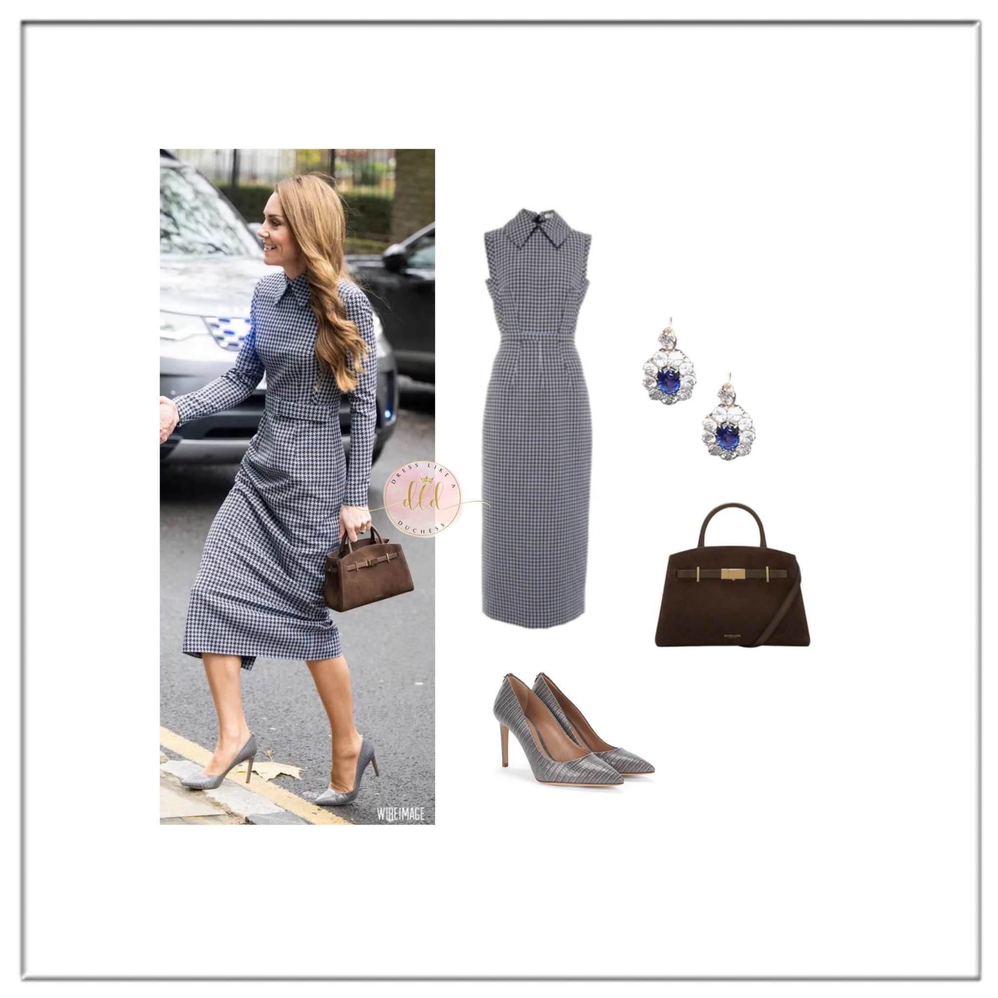 11/27/25 Kate Middleton in houndstooth Emilia Wickstead at the Anna Freud center in London 💐