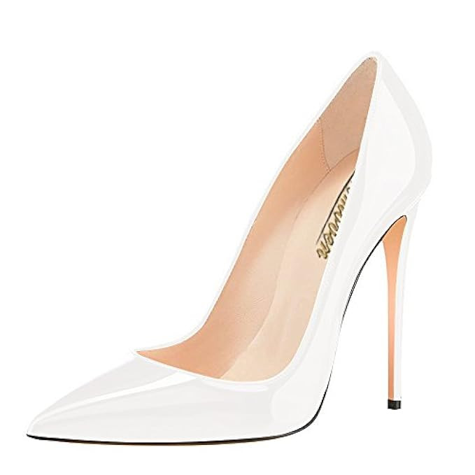 Modemoven Women's Pointy Toe High Heels Slip On Stilettos Large Size Wedding Party Evening Pumps Sho | Amazon (US)