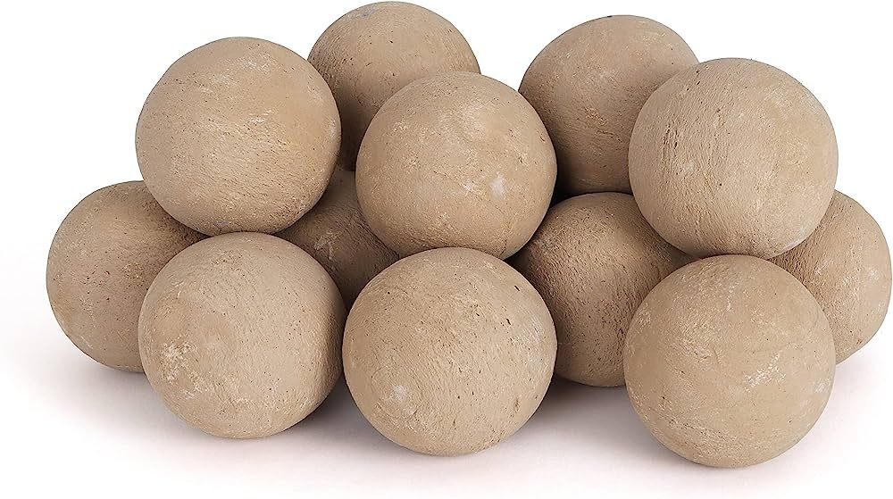 Ceramic Fire Balls - Uniform 3" Lava Rock for Fire Pits - Propane & Gas Fire Pits and Fireplace -... | Amazon (US)