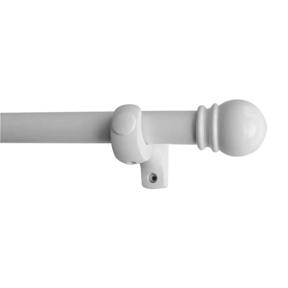 1-1/8 in. Wood Pole Set in White | The Home Depot