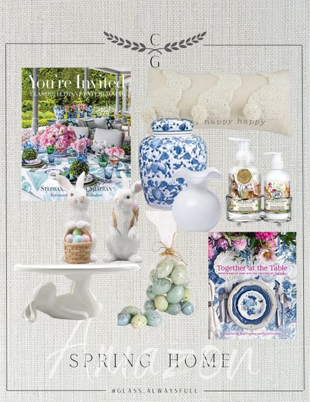 Amazon spring home, Amazon Easter home, Amazon Easter, Easter decor, Amazon Easter decor, bunny decor, ginger jar, hand soap, Easter eggs, Easter pillow, spring coffee table books. Callie Glass @glass_alwaysfull 

#LTKhome #LTKSeasonal #LTKstyletip