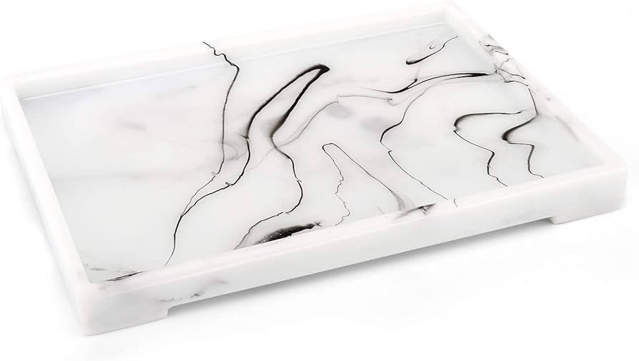 Luxspire Bathroom Tray, Toilet Tank Storage Tray Rectangle, 12 x 8 inch Resin Hand Towel Tray Van... | Amazon (CA)