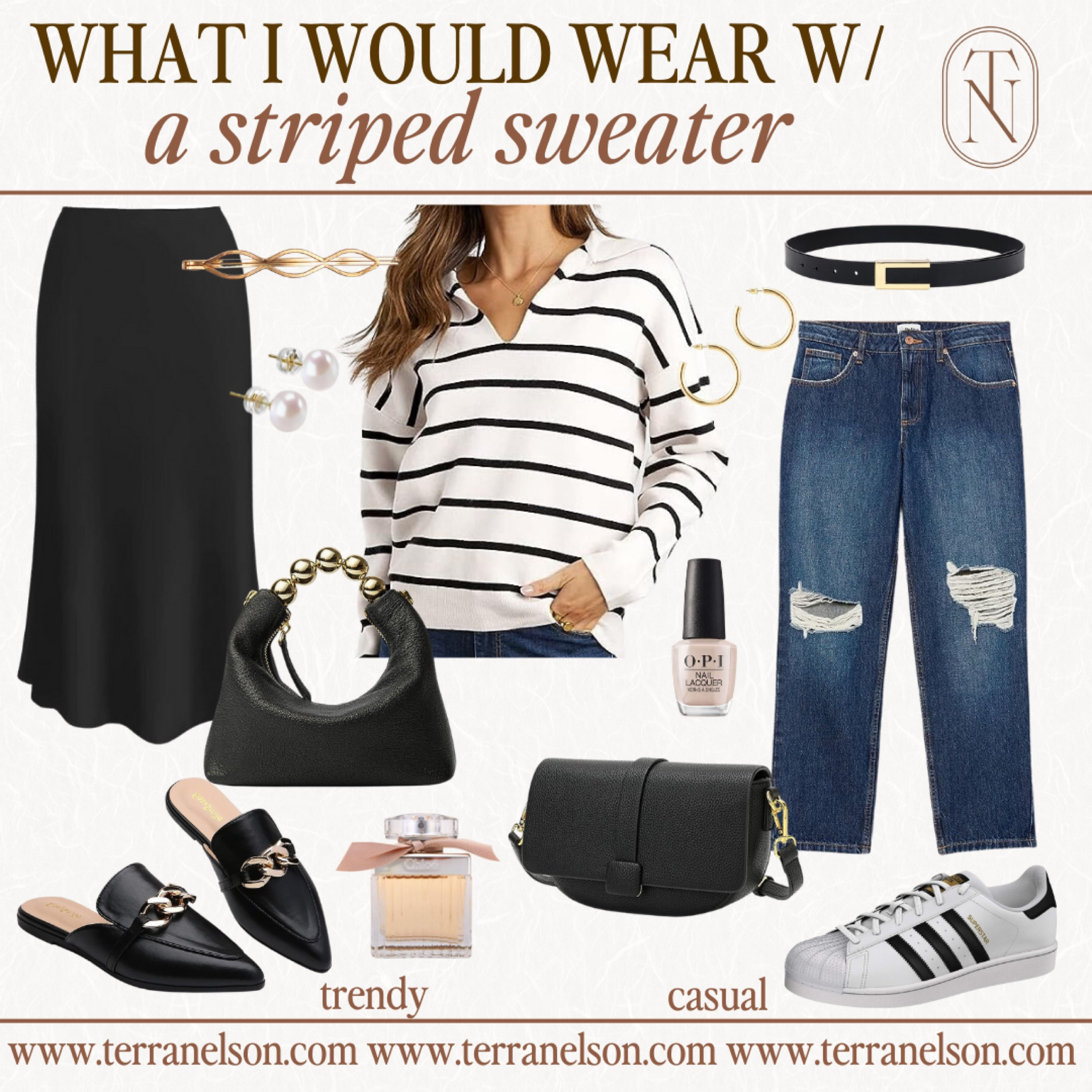 What to wear with a stripe sweater 

#LTKstyletip #LTKSeasonal #LTKfindsunder100