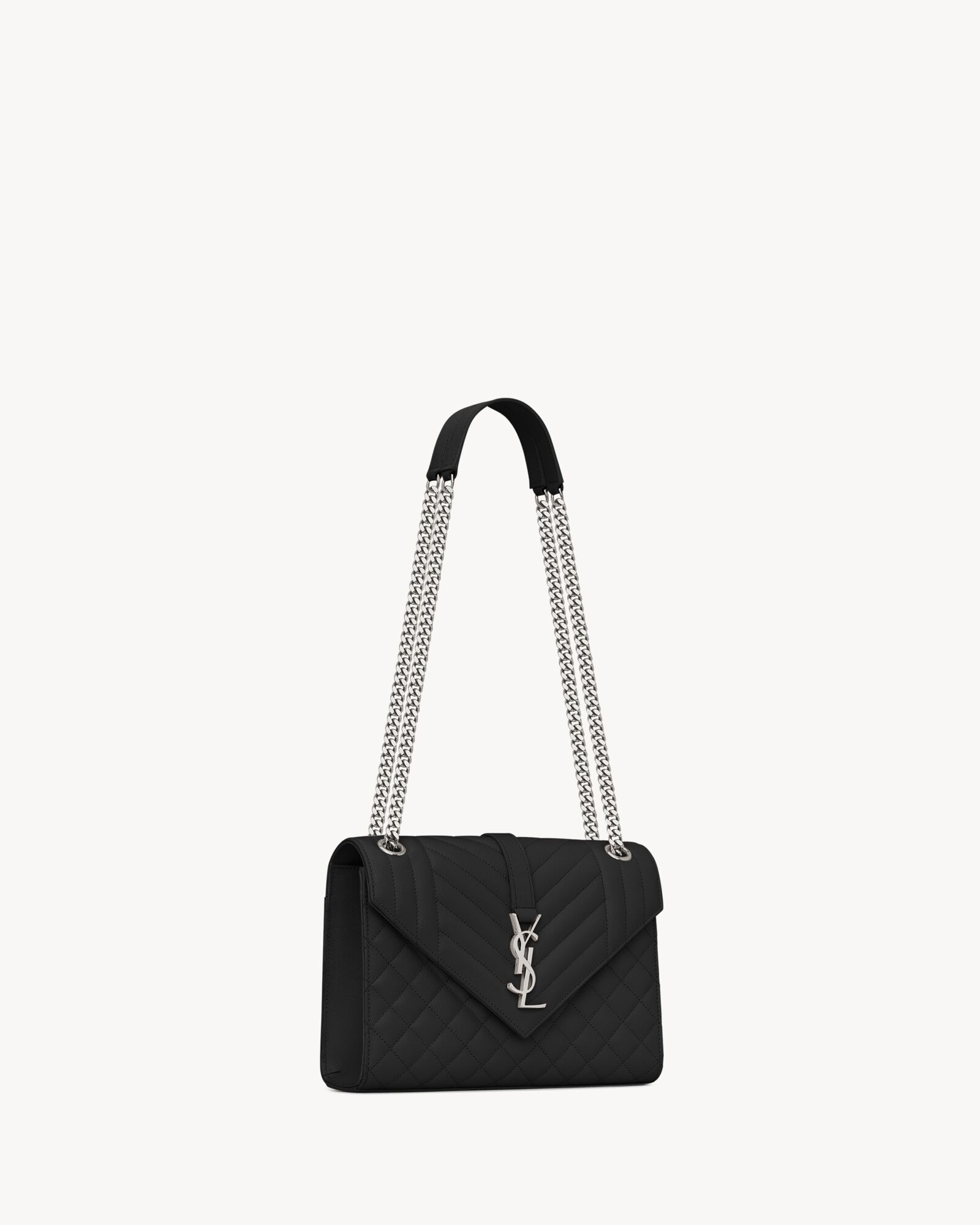 envelope medium bag in mix matelassé grain de poudre embossed leather | Saint Laurent Inc. (Global)
