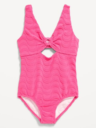 Textured Cutout One-Piece Swimsuit for Girls | Old Navy (US)