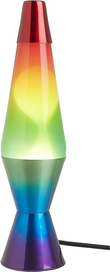 Lamp Lava 2179 14.5-Inch, with White Wax, Clear Liquid, Tri-Colored Globe, Hand Painted Base Rain... | Amazon (US)