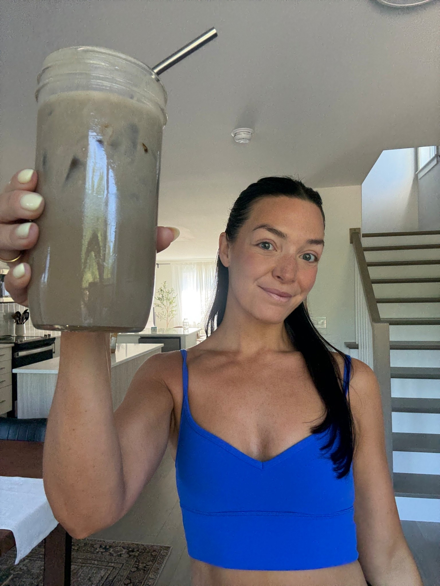 Iced coffee in a mason jar hits different. I’m always using these 🤎 

#LTKfitness #LTKcanada