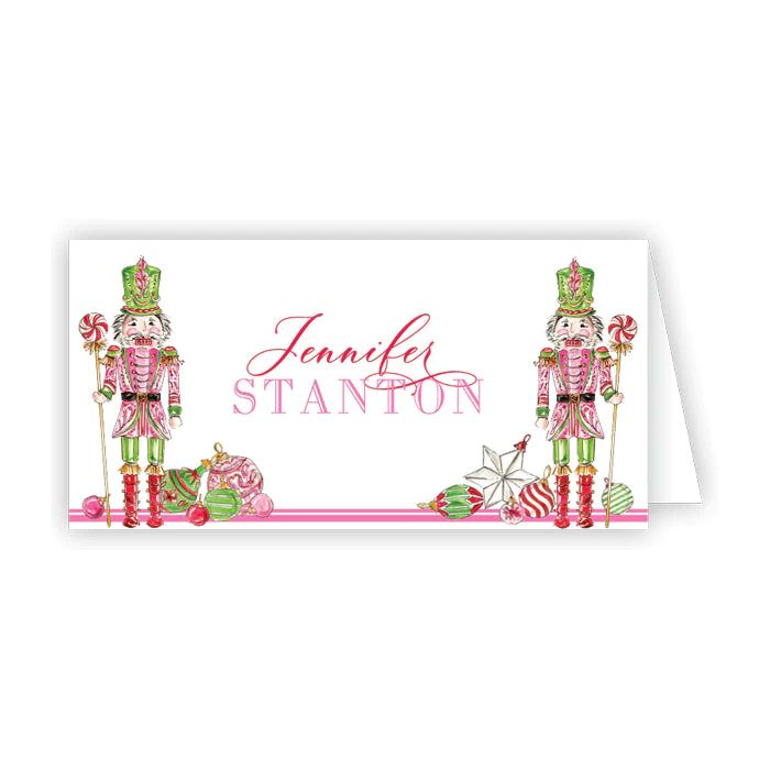 Pink Peppermint Nutcracker Place Cards | Rosanne Beck Collections