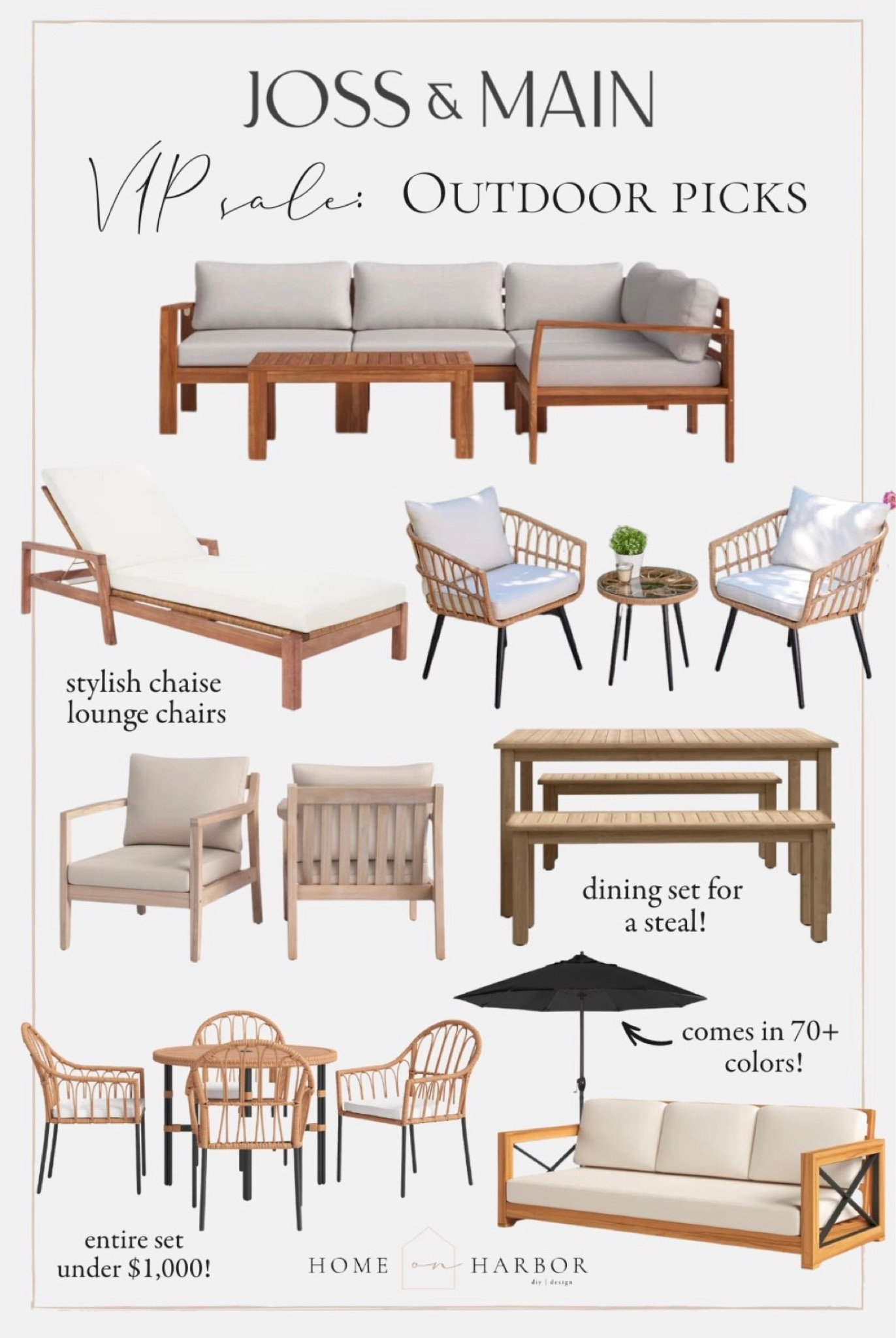 Loving these outdoor finds from the Joss & Main VIP sale, live now! Save up to 70% off! #jossandmain #jossandmainpartner 

#LTKsalealert #LTKhome #LTKSeasonal
