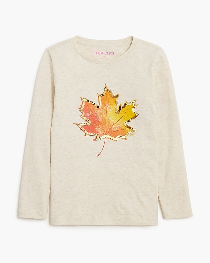 Girls' long-sleeve autumn graphic tee | J.Crew Factory