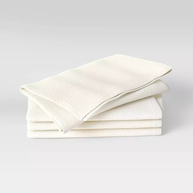 4pk Cotton Easy Care Napkins - Threshold™ | Target