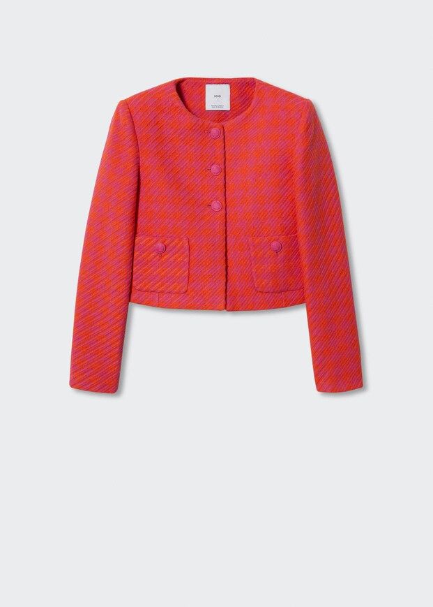 Crop tweed jacket | MANGO (US)