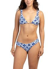 Isola Bella Ruched Triangle Beaded Two-piece Bikini Set | TJ Maxx