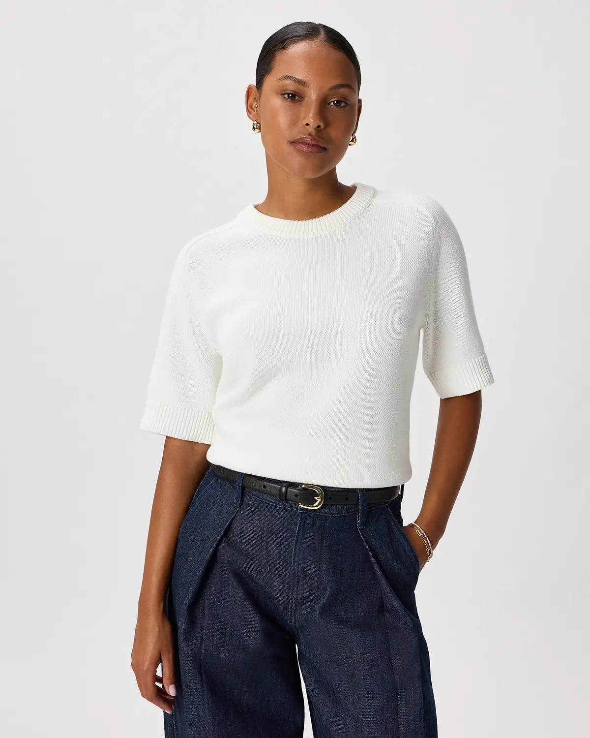 100% Organic Cotton Sweater Tee | Quince