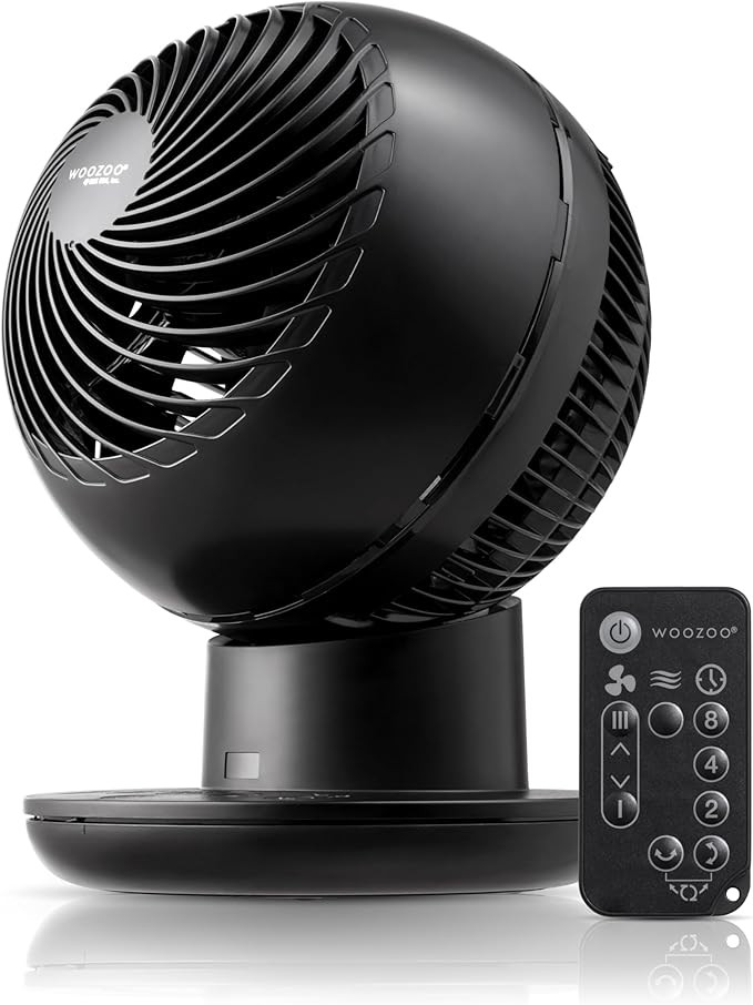 IRIS USA WOOZOO Air Circulator Fan with Remote, Oscillating Table Fan, 8 Speeds, 82ft Max Air Dis... | Amazon (US)