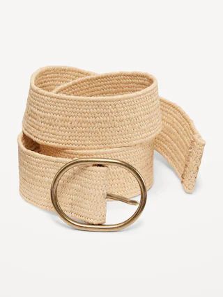 Stretch Braided Straw Belt for Women (1.5-inch) | Old Navy (US)