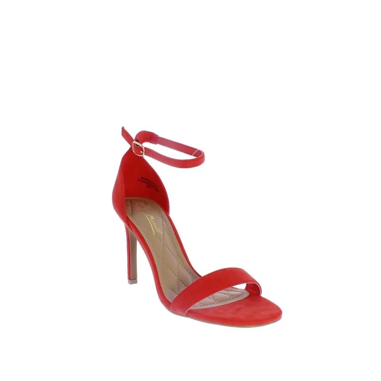 Anne Michelle Desired-01 Strappy Sandal Heel in Orange - Walmart.com | Walmart (US)