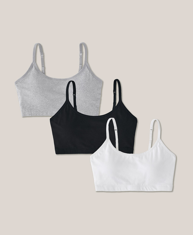 Women’s Everyday Strappy Scoop Bralette 3-pack made with Organic Cotton | Pact | Pact Apparel