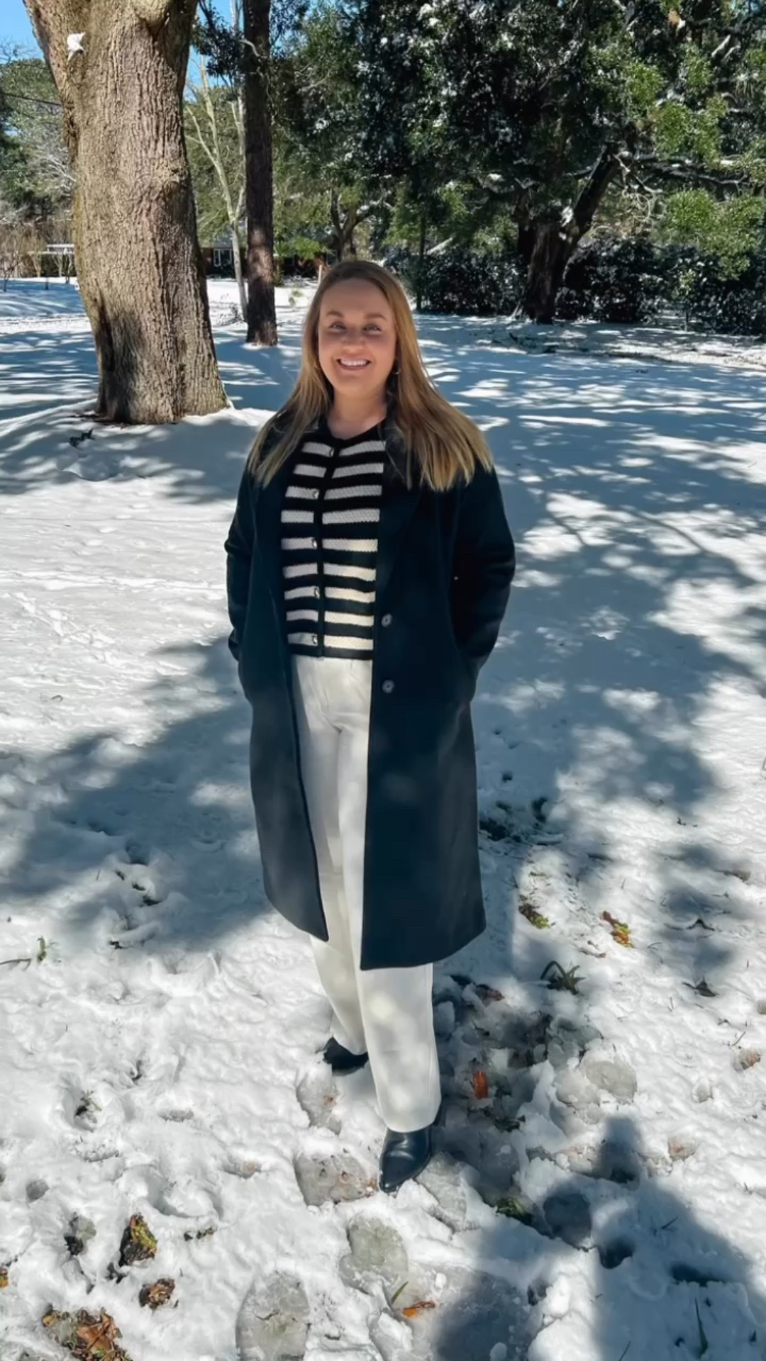 ✨One Cardigan, So Many Ways✨
This button-down cardigan is perfect for endless outfit possibilities - from dress pants for a polished work look to jeans for a laid-back weekend vibe. Effortlessly transition into the weekend by swapping the pants for your favorite denim.
Shoutout to my dog, Ginger, for adding a little extra surprise to the mix‹s her timing was impeccable!😂😂
Who else loves a versatile piece that works for every occasion? Share your favorite ways to wear this cardigan!

Lady cardigan, button down cardigan, striped sweater, striped cardigan, target sweater, dress pants, work pants, slacks, Spring style, Spring transition, work style, workwear, work wear, midsize, cream pants, target outfit, black boots, black coat

#LTKWorkwear #LTKMidsize #LTKFindsUnder50