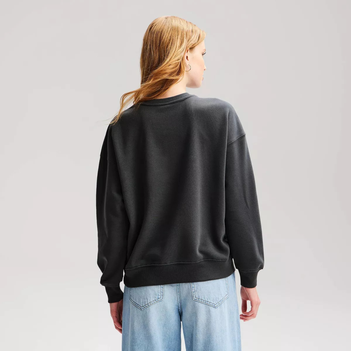 Women's 13 Spiderweb Fleece Crewneck Graphic Pullover Sweatshirt - Charcoal Gray XXL | Target