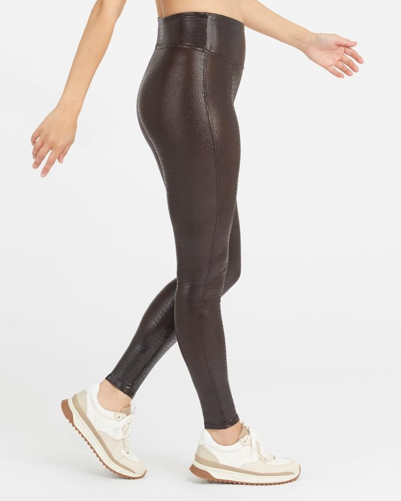 Faux Leather Croc Shine Leggings | Spanx