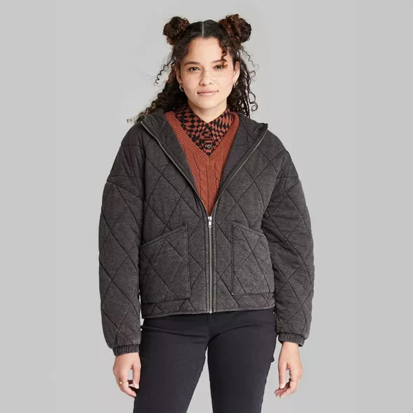 Women's Hooded Quilted Jacket - Wild Fable™ | Target