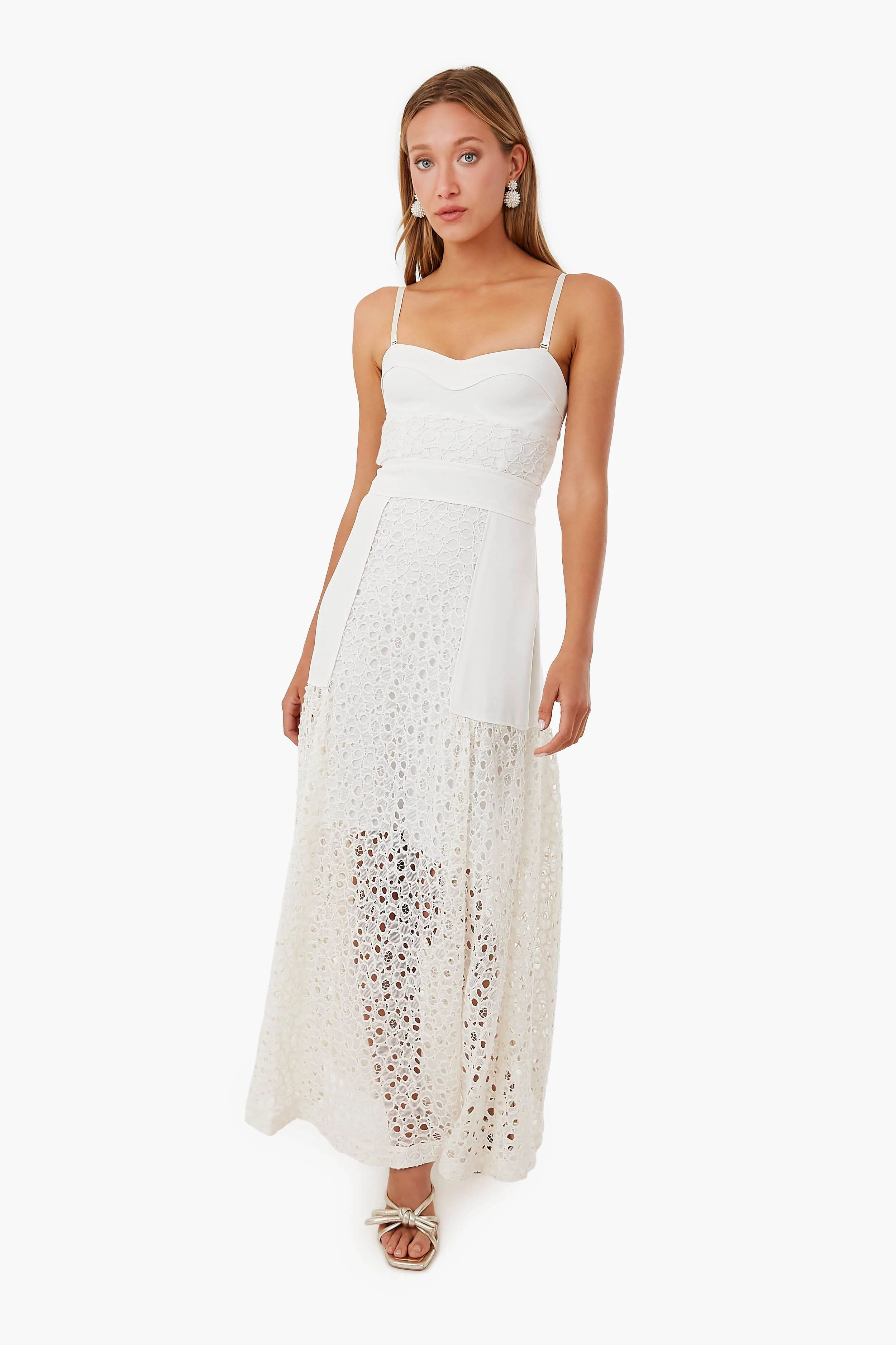 Ivory Vida Utility Lace Strapless Maxi Dress | Tuckernuck (US)