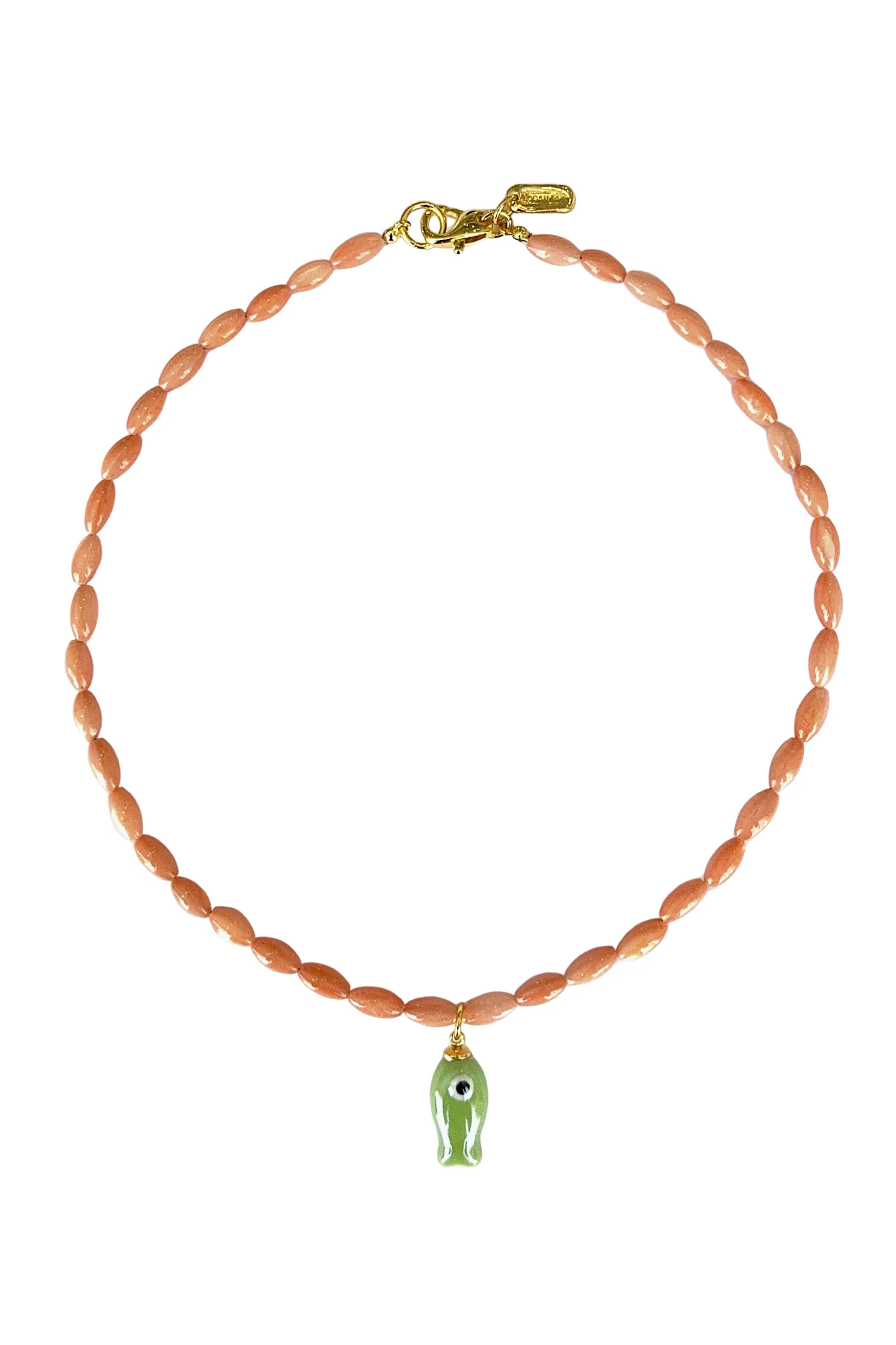 Logan Tay Beaded Fish Necklace Coral | Beach Riot